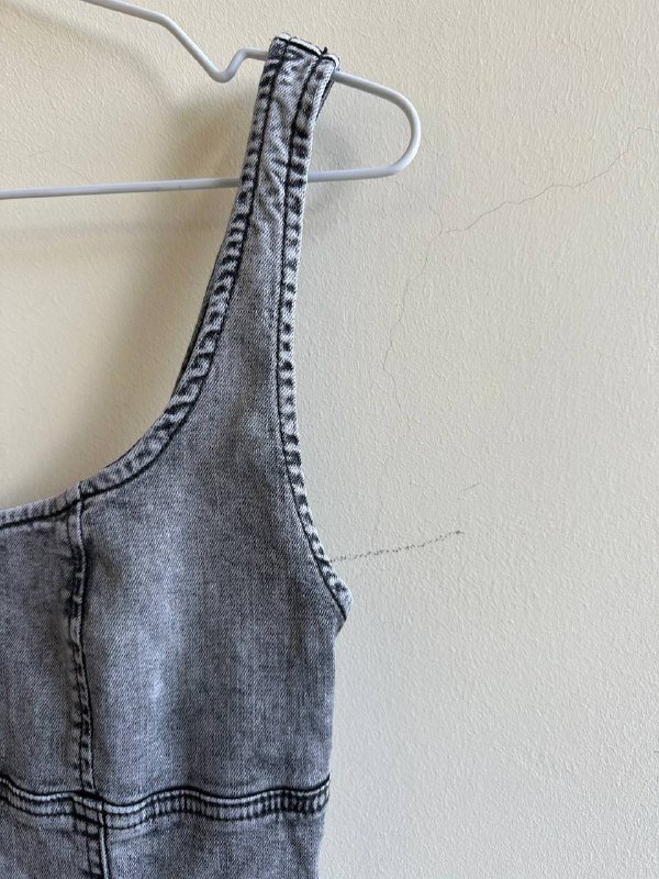 Серое джинсовое боди Stradivarius размер s 4