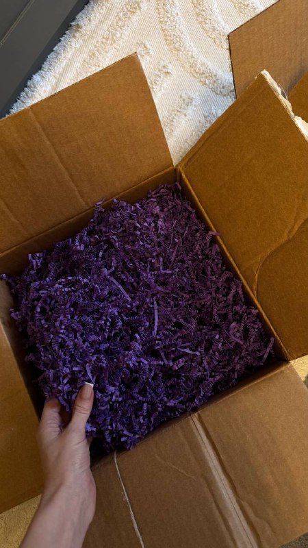 Наполнитель для новогодних подарков синий и фиолетовый 2