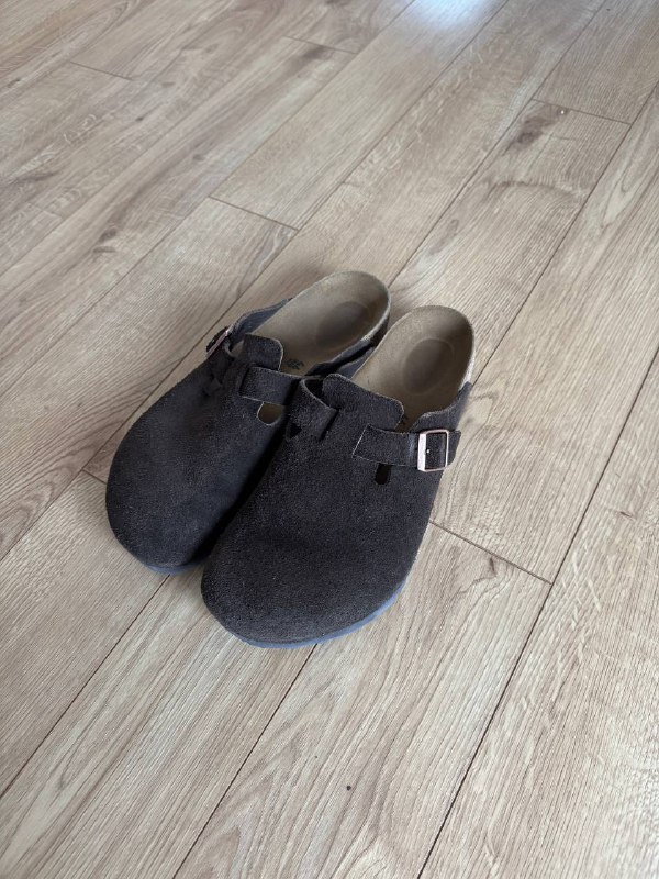 BIRKENSTOCK Boston Soft Footbed brown мужские тапочки 3