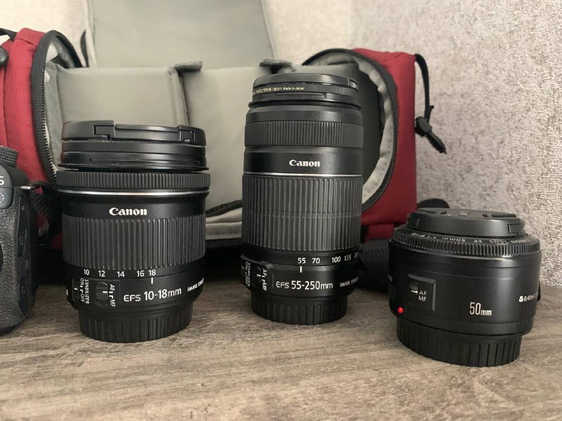 Canon 80D camera with three lenses and accessories 3