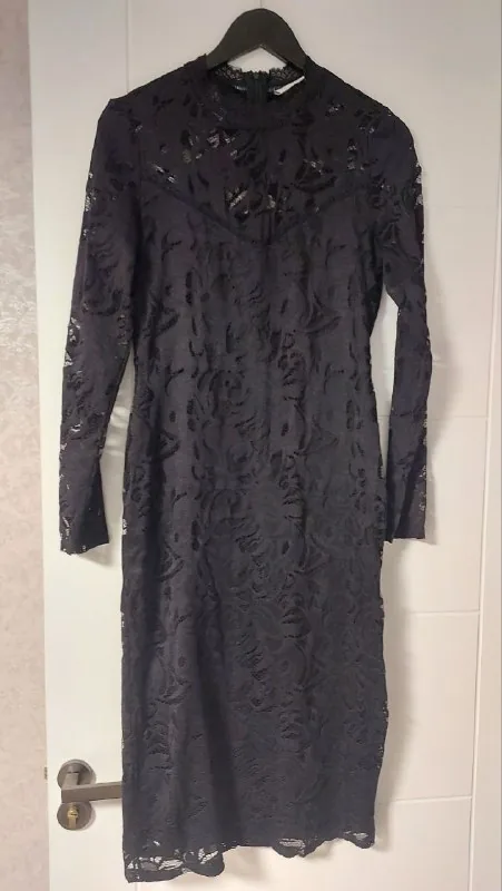 Платье из эластичного кружева, атласная юбка H&M 1