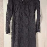 Платье из эластичного кружева, атласная юбка H&M 1