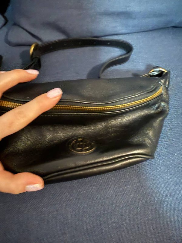Кожаная сумка итальянского бренда, бананка Massimo Dutti кожа 6