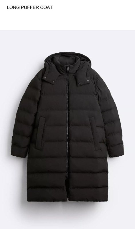 Мужской удлиненный пуховик Zara