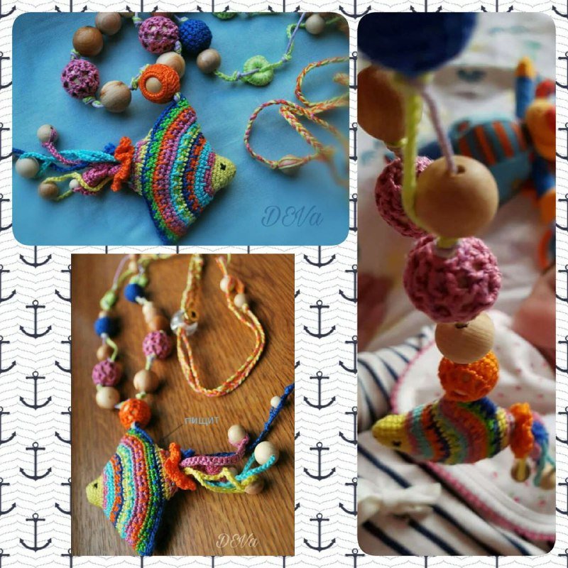 Слингобусы и грызунки ручной работы для малышей 10