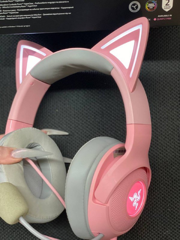 Наушники Sony wh-1000xm4, Наушники Razer Kraken kitty v2 pink 8