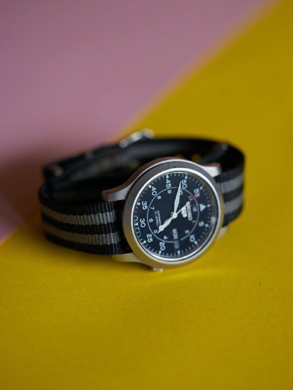 Часы Seiko 5 с тканевым ремешком 1