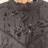 Платье из эластичного кружева, атласная юбка H&M 2