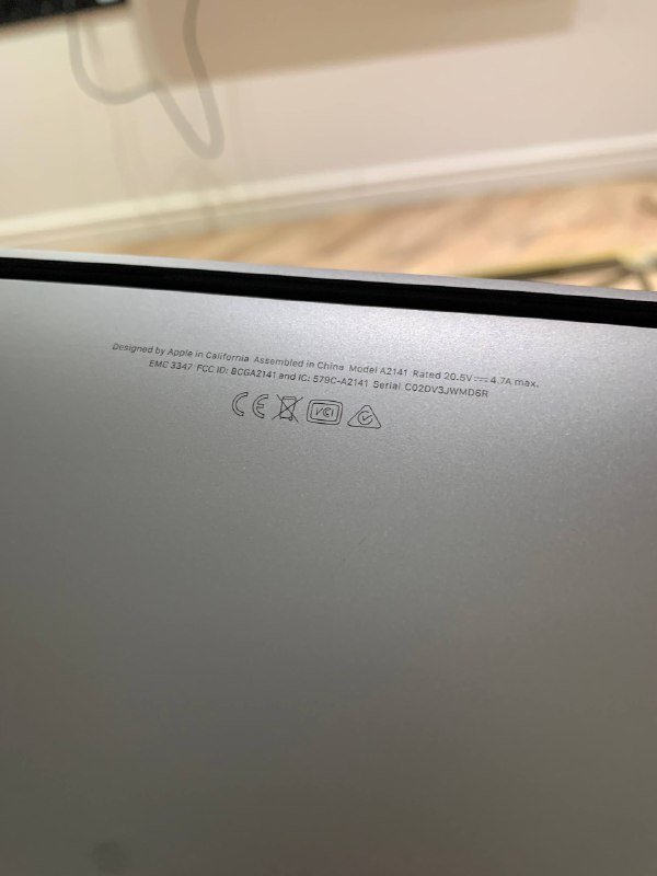 MacBook Pro 16” 2019 для запчастей i9 64GB RAM 1TB SSD 3