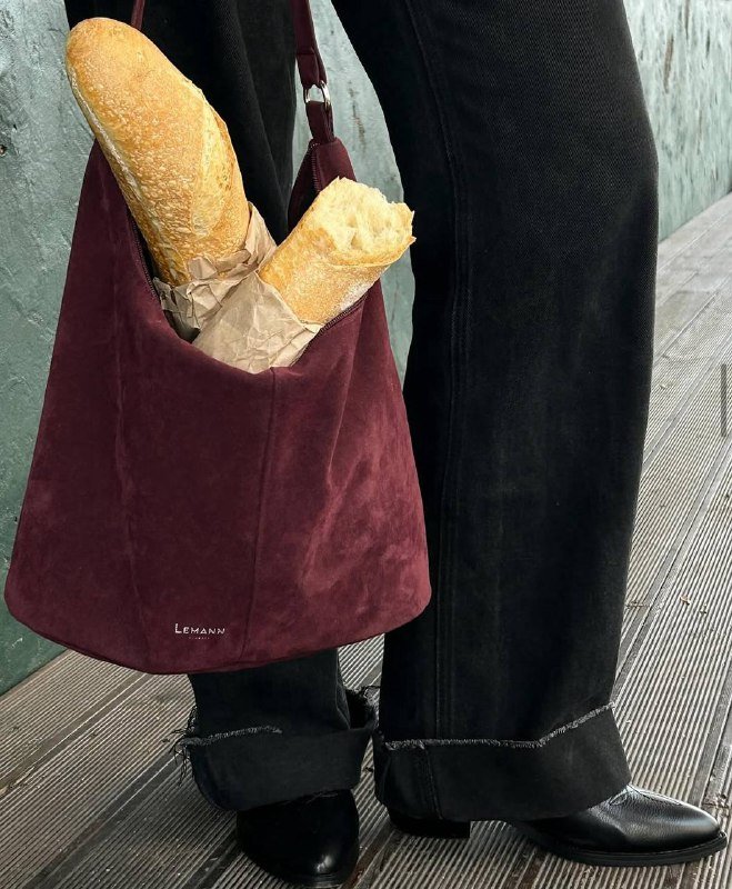 Сумка Lemann бордовая замшевая 2