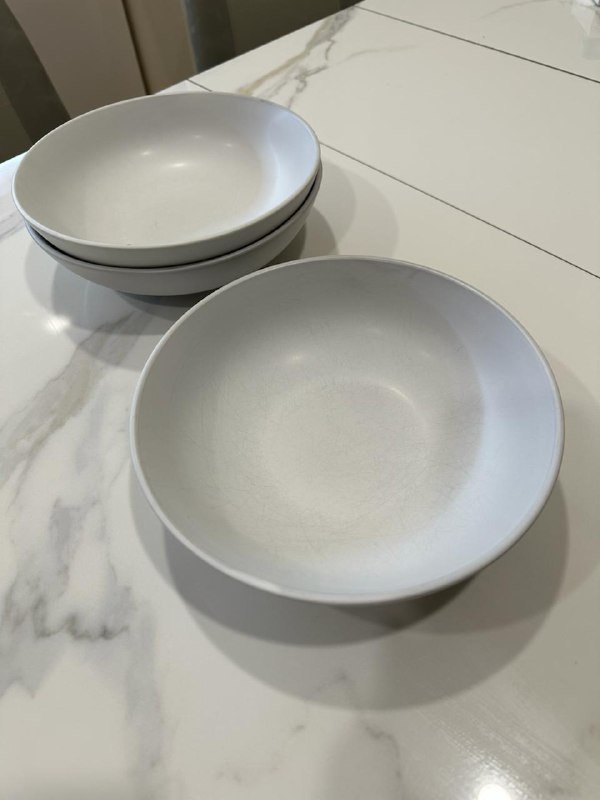 Тарелки для супа/пасты, 3 шт, керамика, диаметр 22 см 3