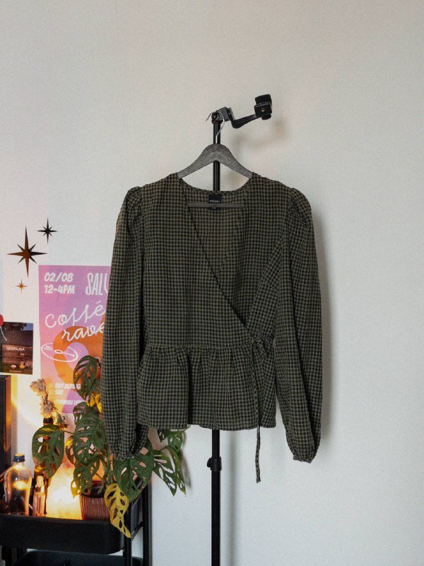 Блузка с воланами на завязках, Винтажная нарядная блузка