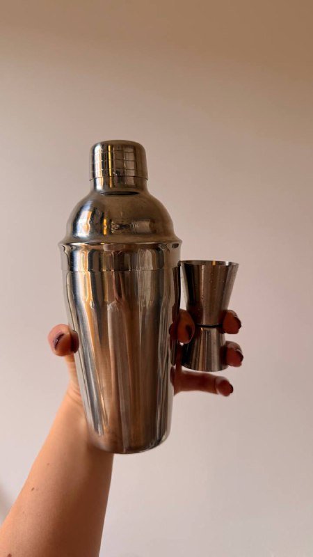 Шейкер и джаггер из нержавеющей стали 2