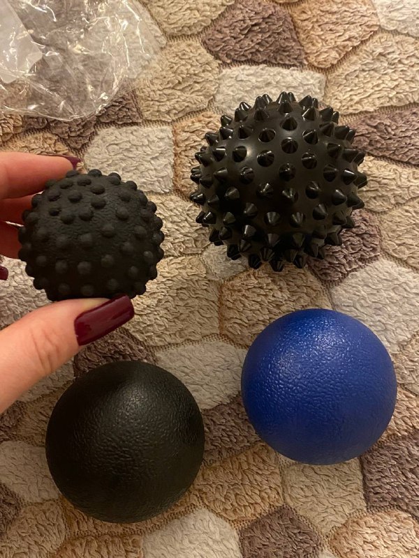 МФР мячи игольчатый черный плоский, роллы, наколенники 4