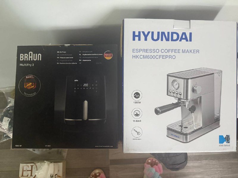 Кофемашина Hyundai, Аэрогриль Braun 3