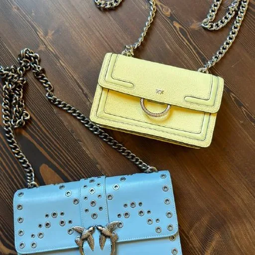Сумки Pinko, желтая, синяя