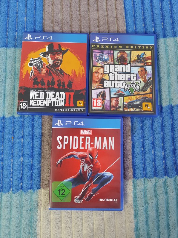 Игры PS4 GTA5, Red Dead Redemption 2, Spider-Man