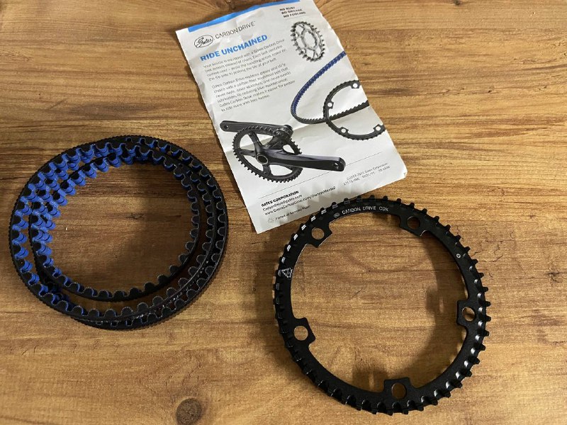 Ремень Gates Carbon Drive CDX 115T, Звезда Gates CDX CT11465AA 46T 1