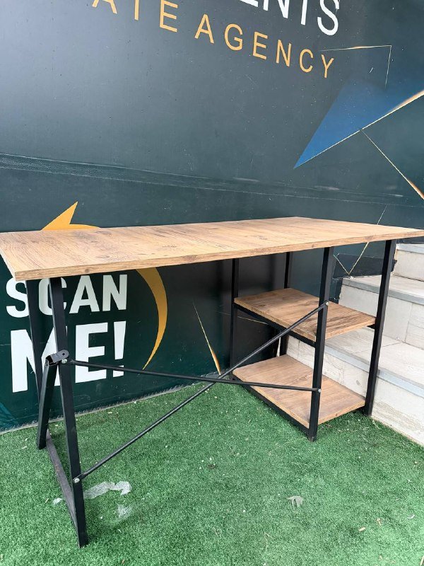 Стол лофт стиль с полками