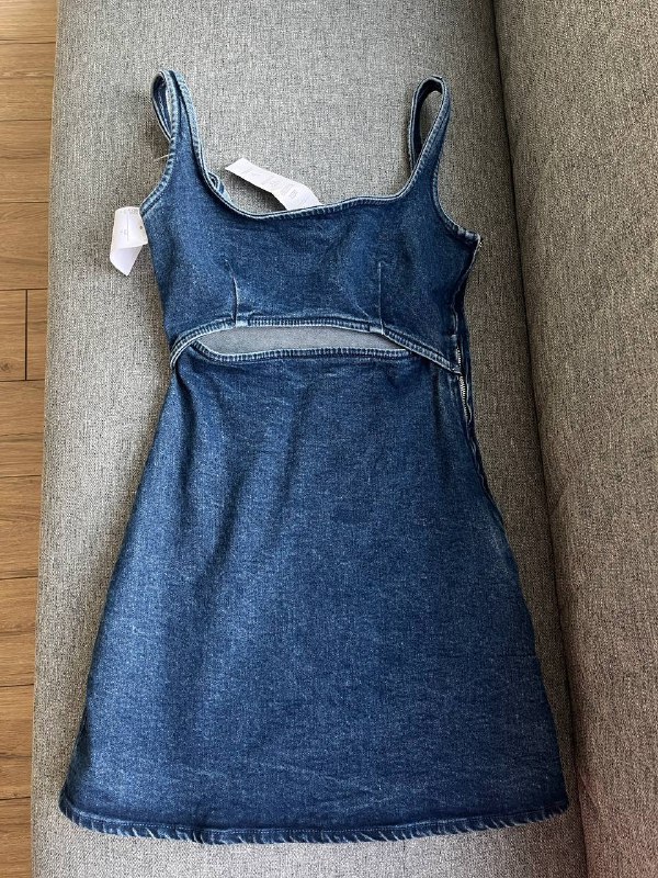Сатиновое черное платье Zara, джинсовое мини-платье Zara 6