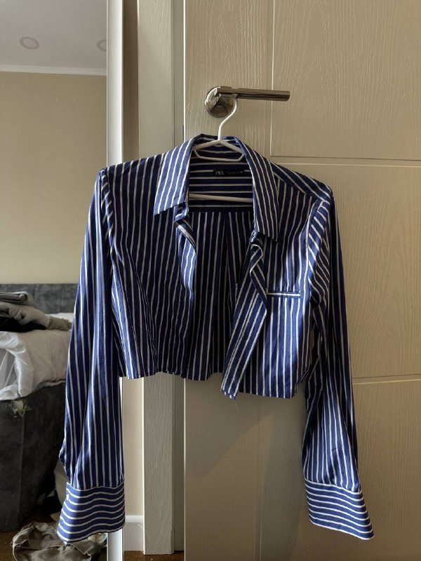 Укороченные рубашки Zara, длинная оверсайз рубашка 2