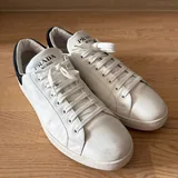 Prada white leather sneakers 1