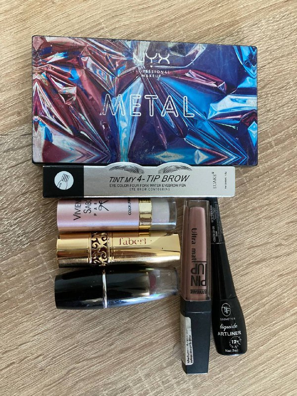 Тени NYX Metallic Edition коричневый тинт блеск помады подводка