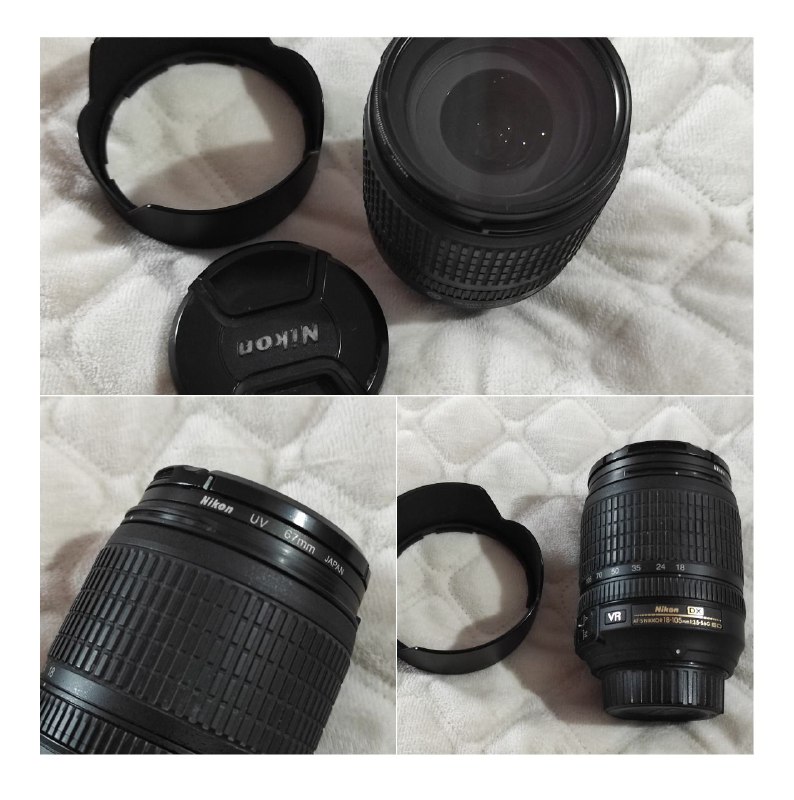 Объектив Nikon Nikkor 18-105 с фильтром и блендой