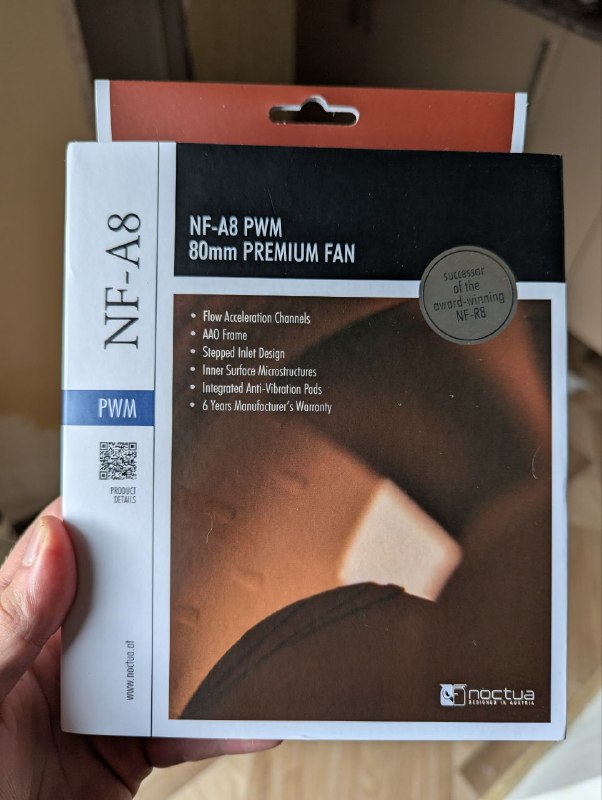 Вентилятор Noctua NF-A8 80x80x25мм комплект 1