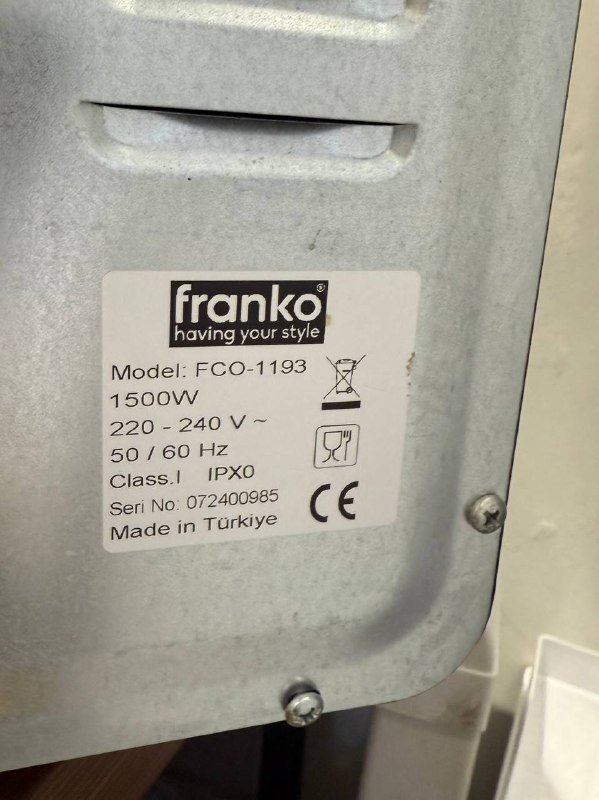 Духовка Franco fco-1193 с противнями и решеткой 4