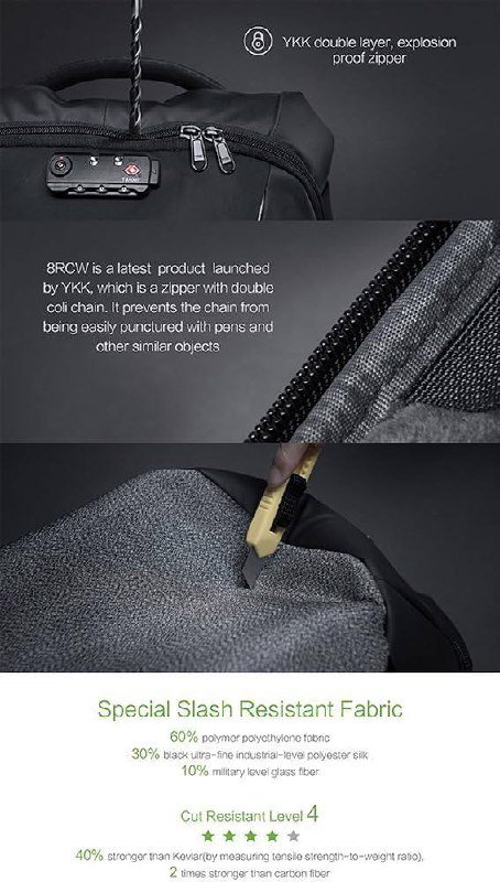 Korin ClickPack анти кража рюкзак для ноутбука 4