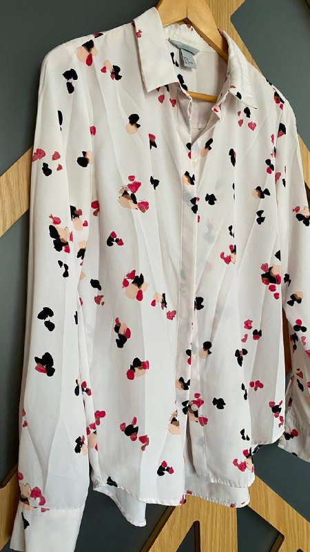 Блузка H&M нежно-розового цвета размер М 4