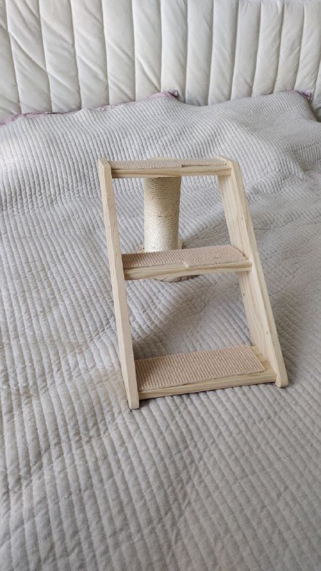 Настенный комплект когтеточка и лестница для кошек 2