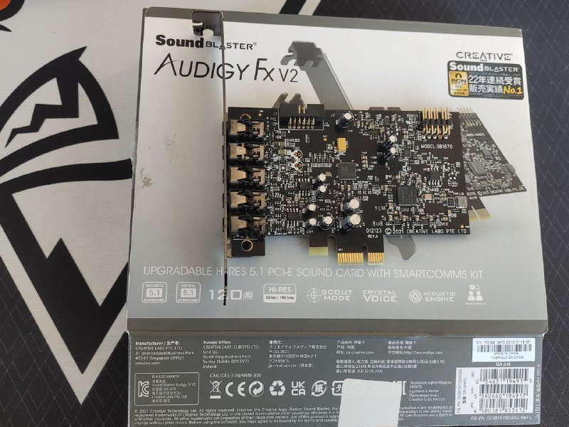 Звуковая карта Creative Audigy FX V2, игровая мышь RAZER Viper