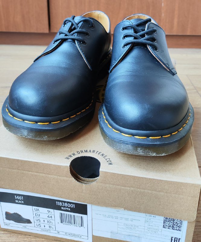 Dr. Martens 1461 Nappa Black мужские туфли