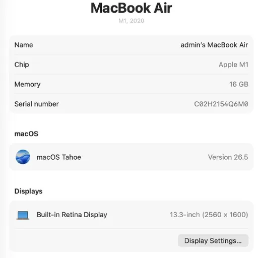 MacBook Air 13 M1