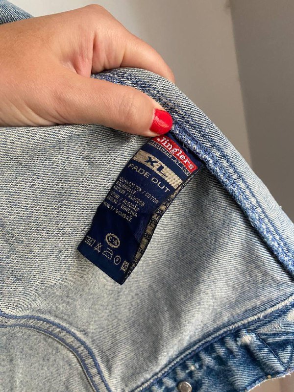 Винтажная джинсовая куртка унисекс размер XL 3