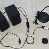 Компьютерный набор, клавиатура, геймпад, USB-хаб, микрофон, аудиокарта, колонки 3