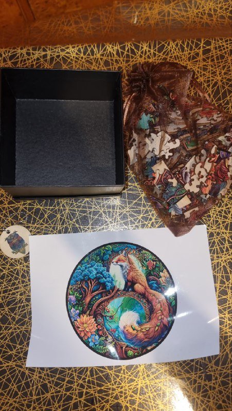 Деревянный фигурный пазл в подарочной упаковке