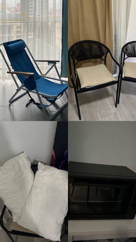 Кресла, подушки, мебель, микроволновка