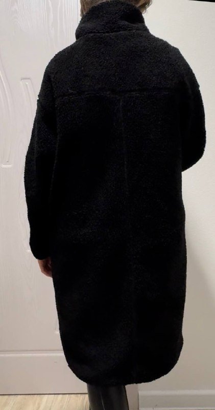 Пушистое пальто с молнией 2