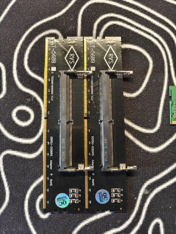 Оперативная память DDR5, адаптеры SODIMM to DIMM, кулер 3