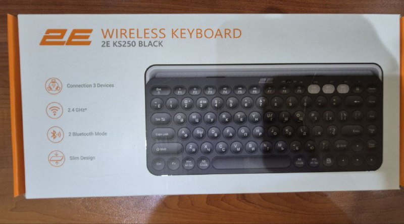 Беспроводная клавиатура 2E KS250 Slim EN/Cyrillic 3
