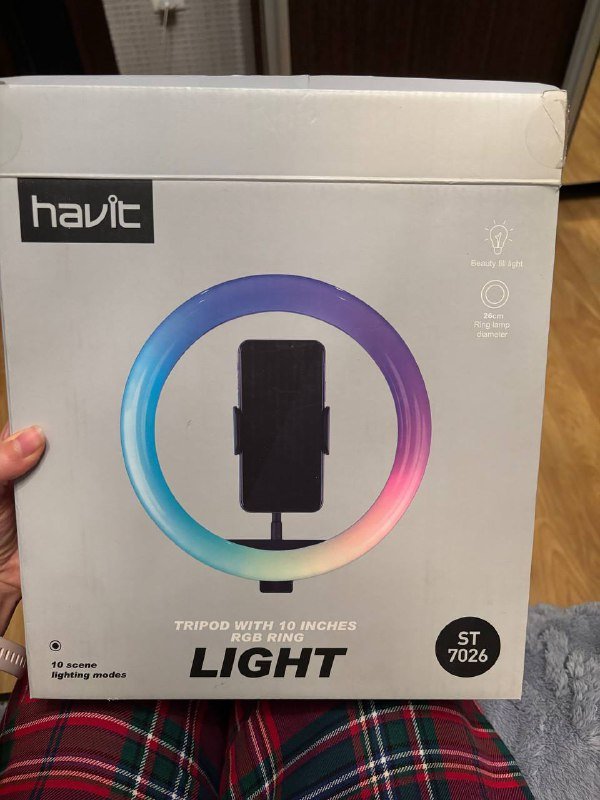 Штатив с кольцевой лампой RGB