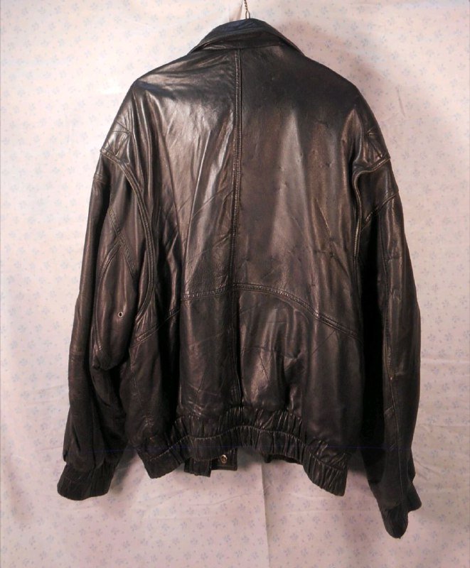 Кожаная куртка мужская размер L 2