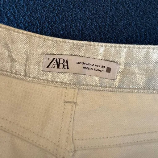Серебристые джинсы Zara, размер S