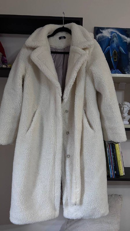 Пальто из шерсти, шуба из натуральной стриженной шерсти овцы 4