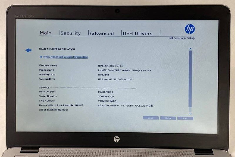 Ноутбук HP EliteBook 850 G3