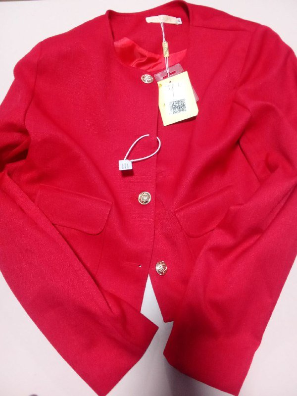 Женский красный пиджак размер 46