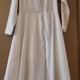 White dress, white shoes, black shoes 5